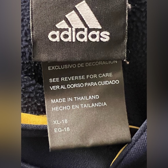 Adidas Athletic Pullover Hoodie Sweatshirt Youth Boys Size XL (18) - Picture 3 of 3